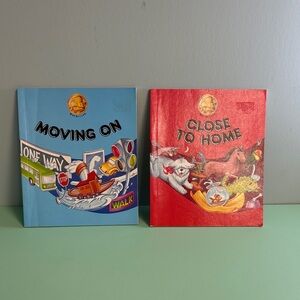 1989 Macmillan Moving On & Close to Home Books, Kid Vintage Reading Program Book